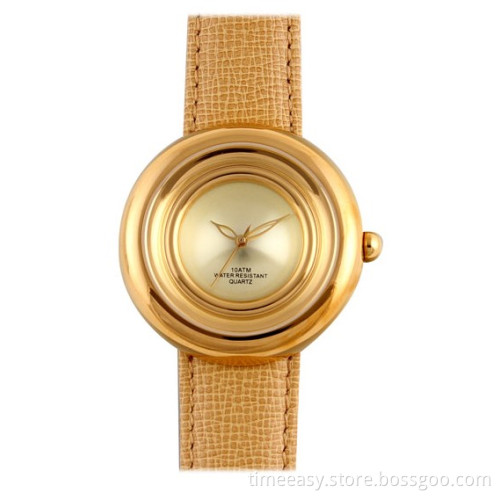 Unique Design Genuine Leather Band Watches for Women